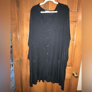 Black jersey cardigan